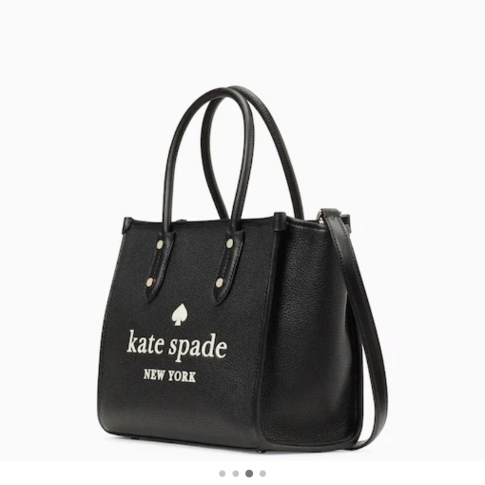 🆕 Kate Spade black pebble leather crossbody tote purse bag - Picture 2 of 4